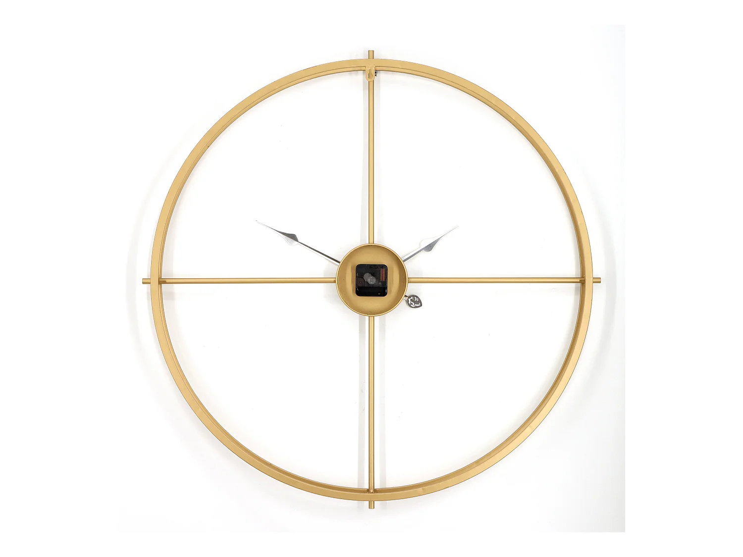 Wanduhr - Metall - 80 cm - Goldfarben - NEWPORT