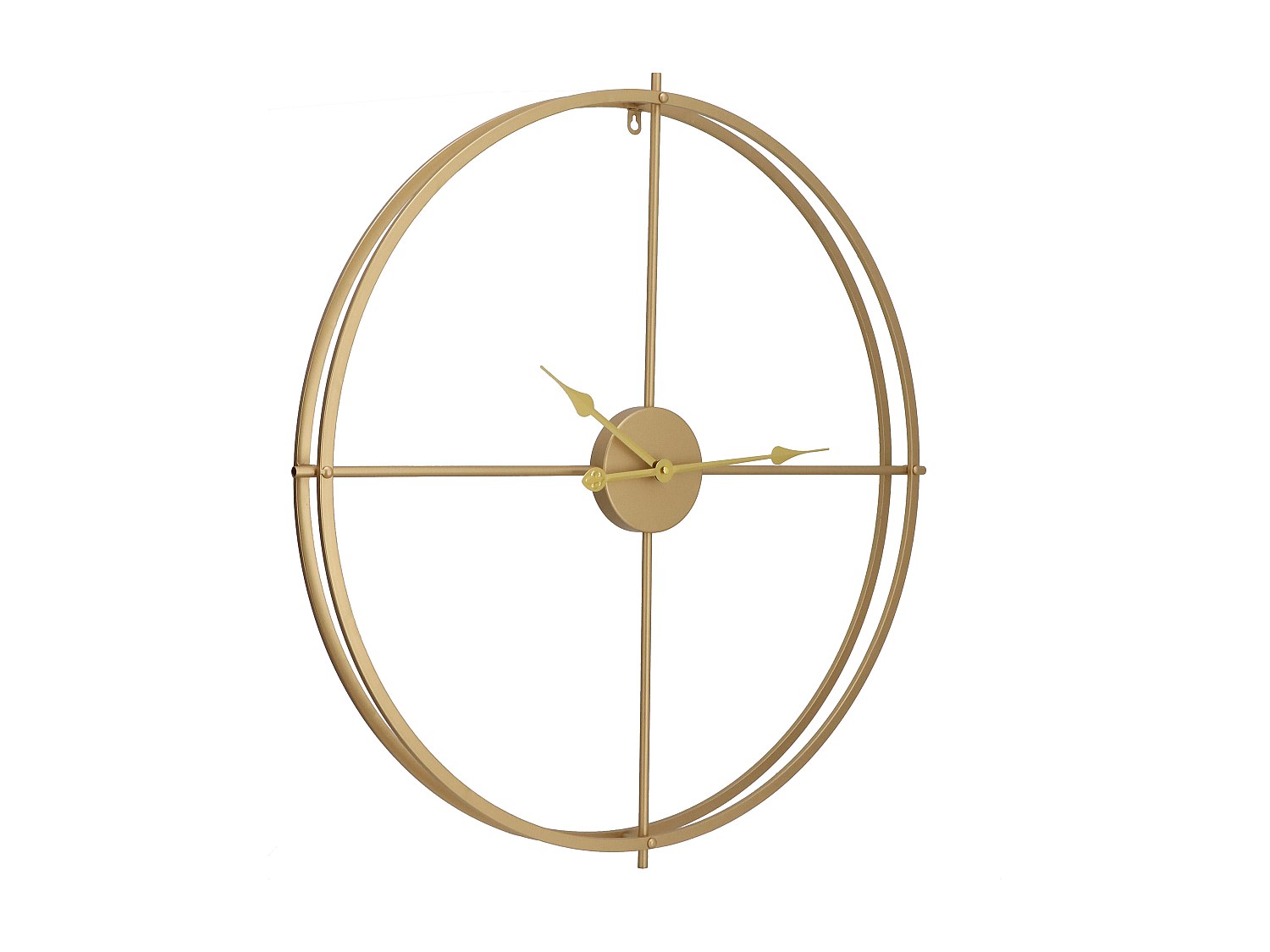 Wanduhr - Metall - 80 cm - Goldfarben - NEWPORT günstig online kaufen