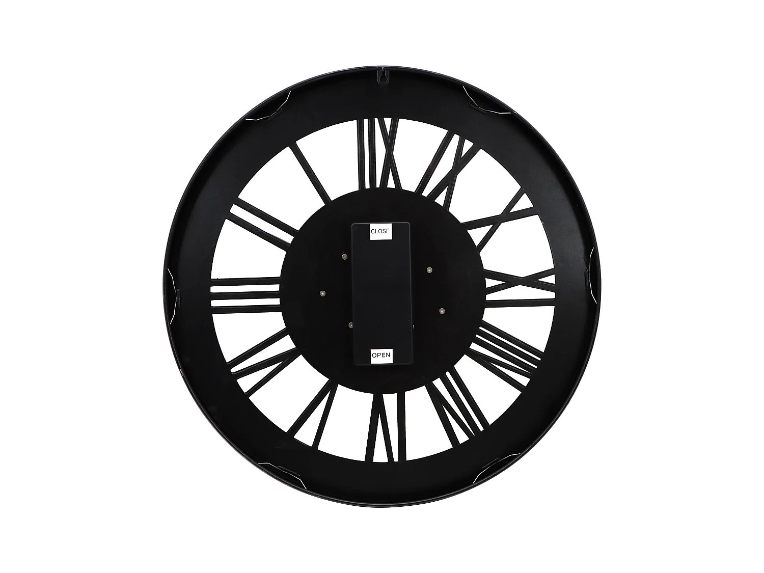 Industriële wandklok van metaal en glas - D60 cm - Antraciet - ASTORIA