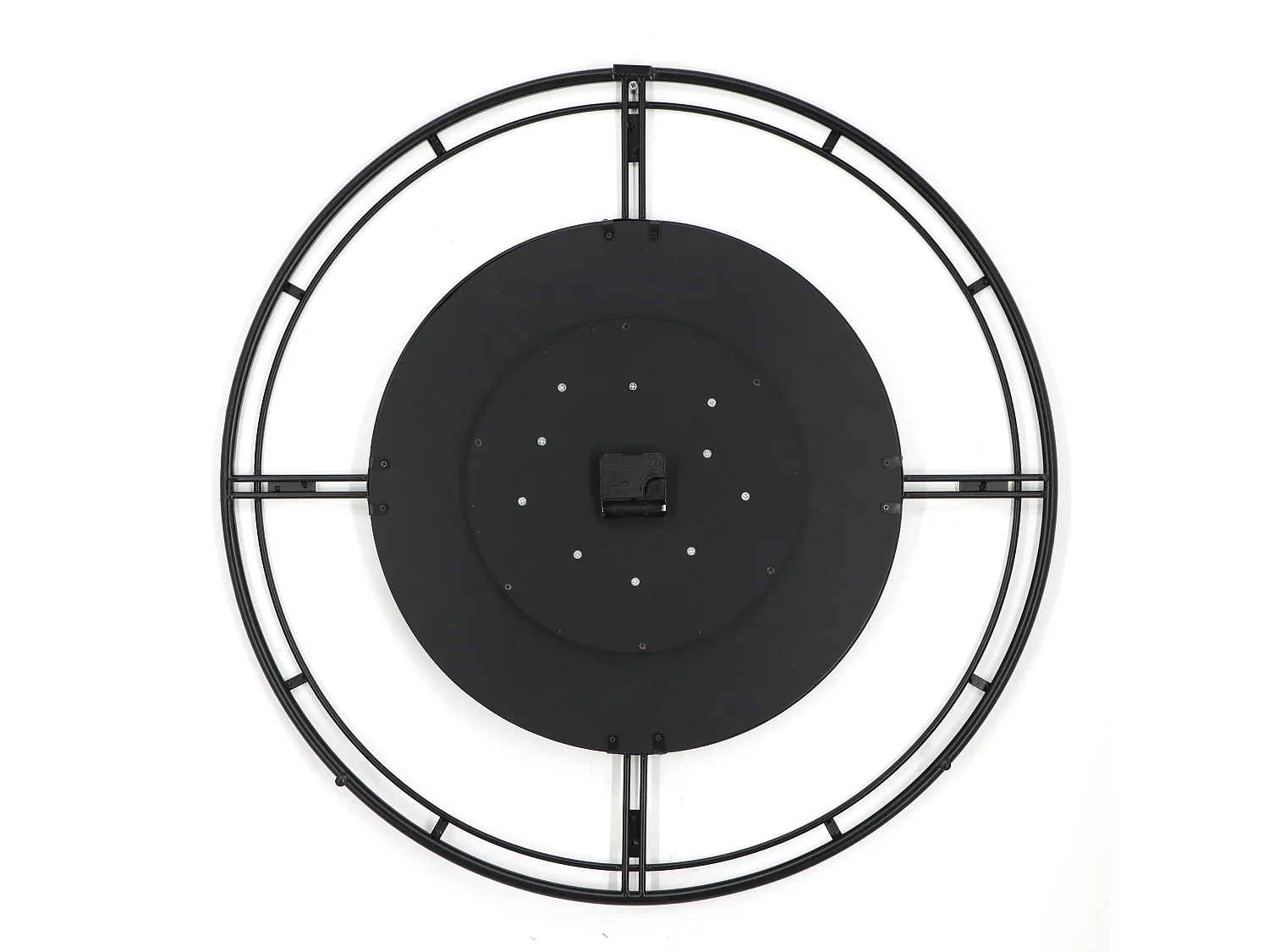 Horloge murale industrielle en métal - D. 70 cm - Noir et doré - SEDONA