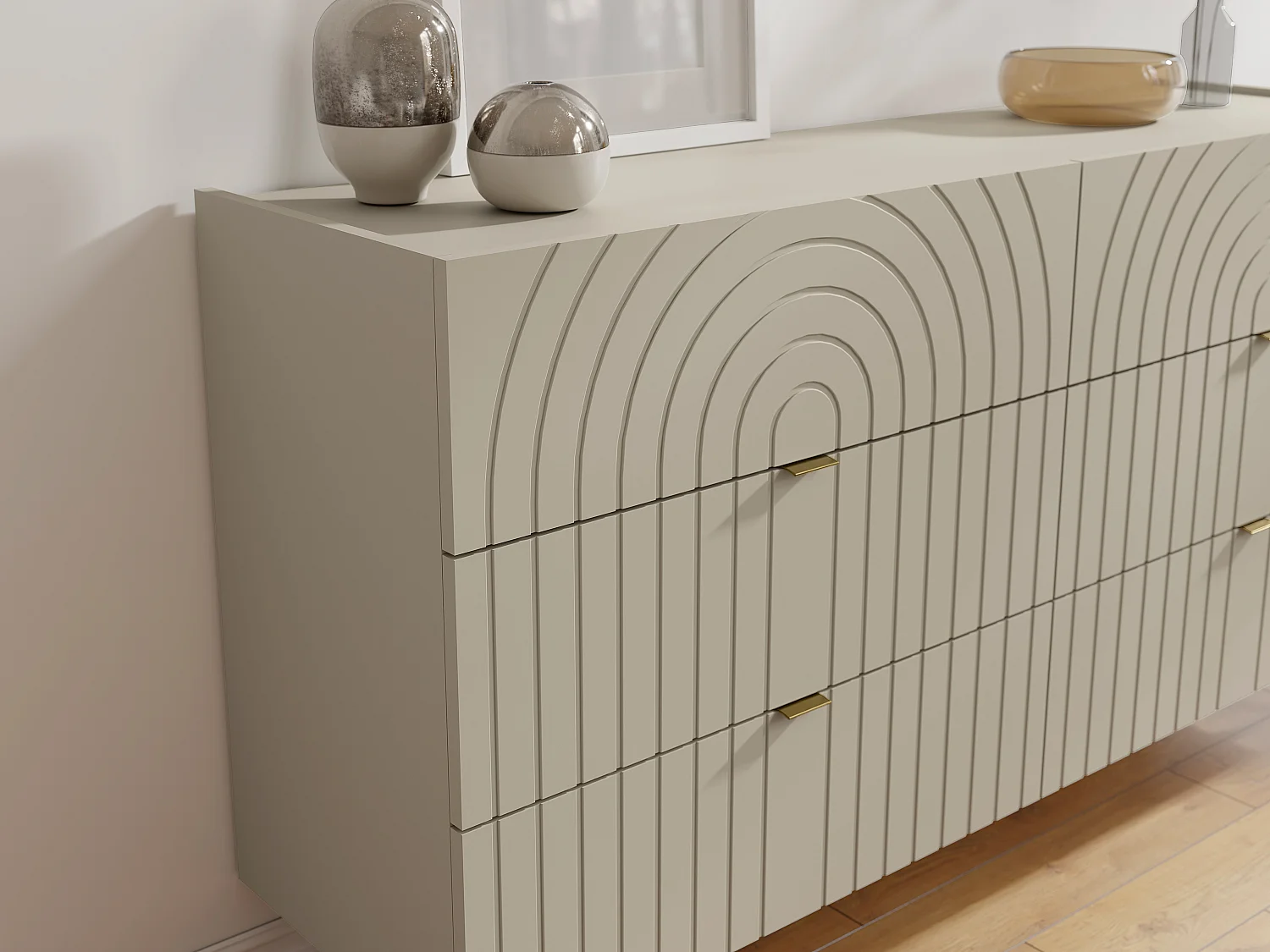 Commode 6 tiroirs - Beige - NORSIM de Pascal Morabito