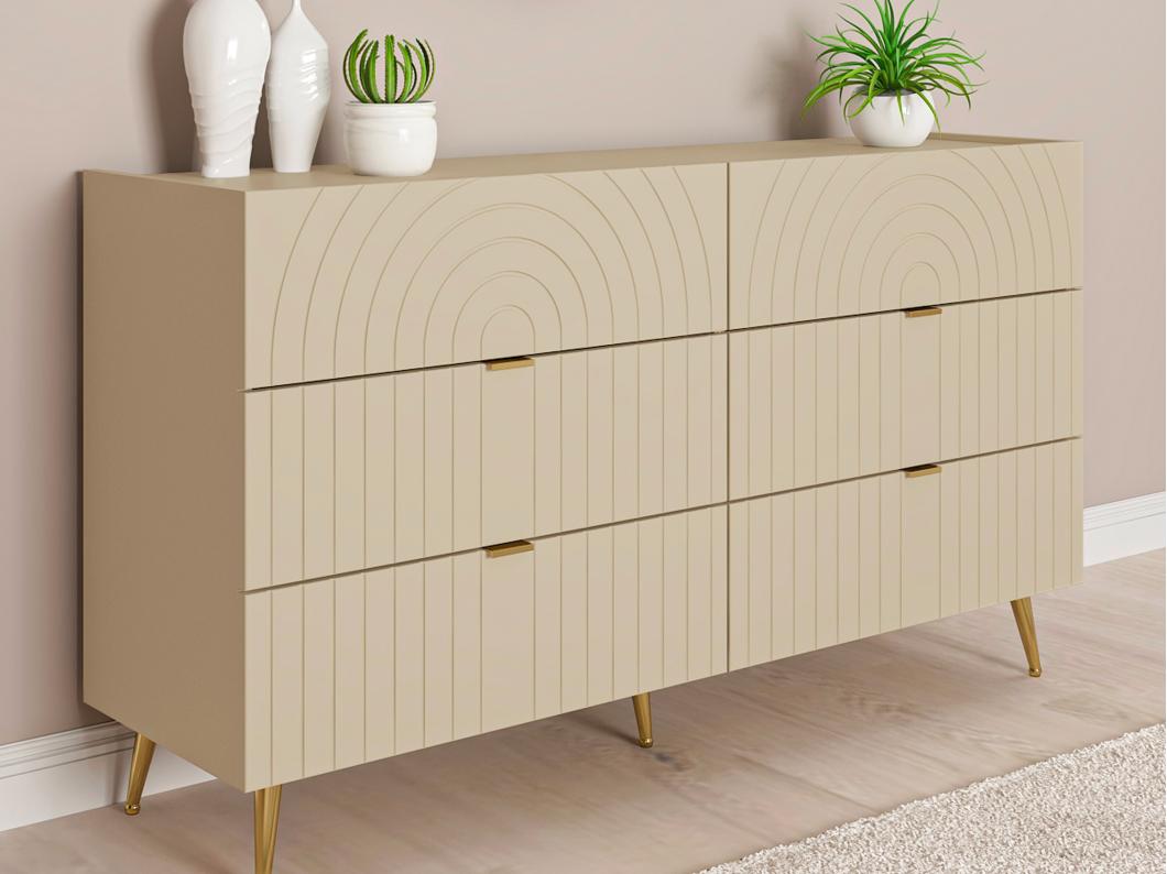 Commode 6 tiroirs - Beige - NORSIM de Pascal Morabito