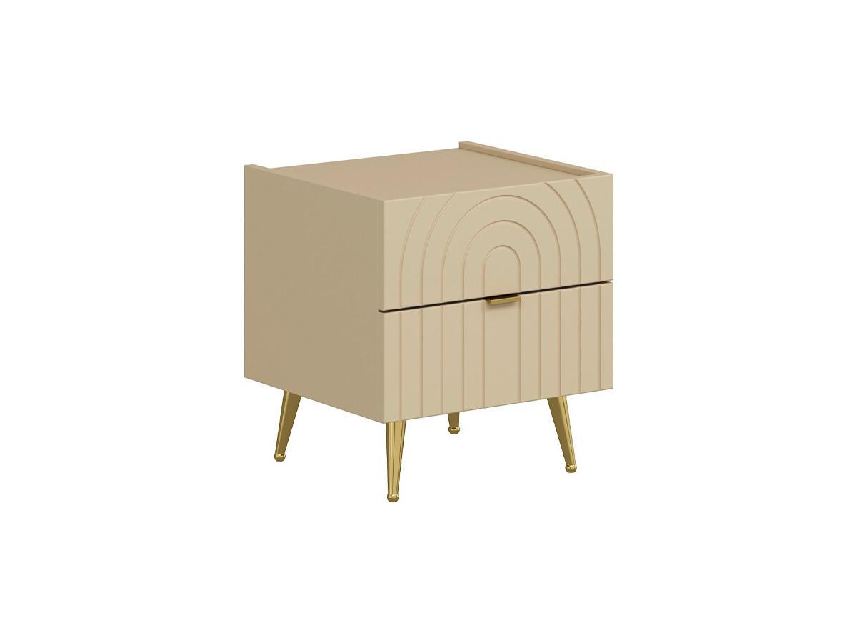 Nachttisch mit 2 Schubladen - Beige - NORSIM von Pascal Morabito günstig online kaufen