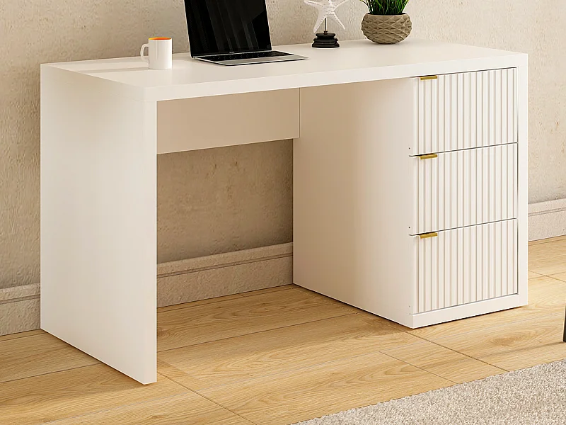 Bureau avec 3 tiroirs - Blanc - MABELI de Pascal Morabito