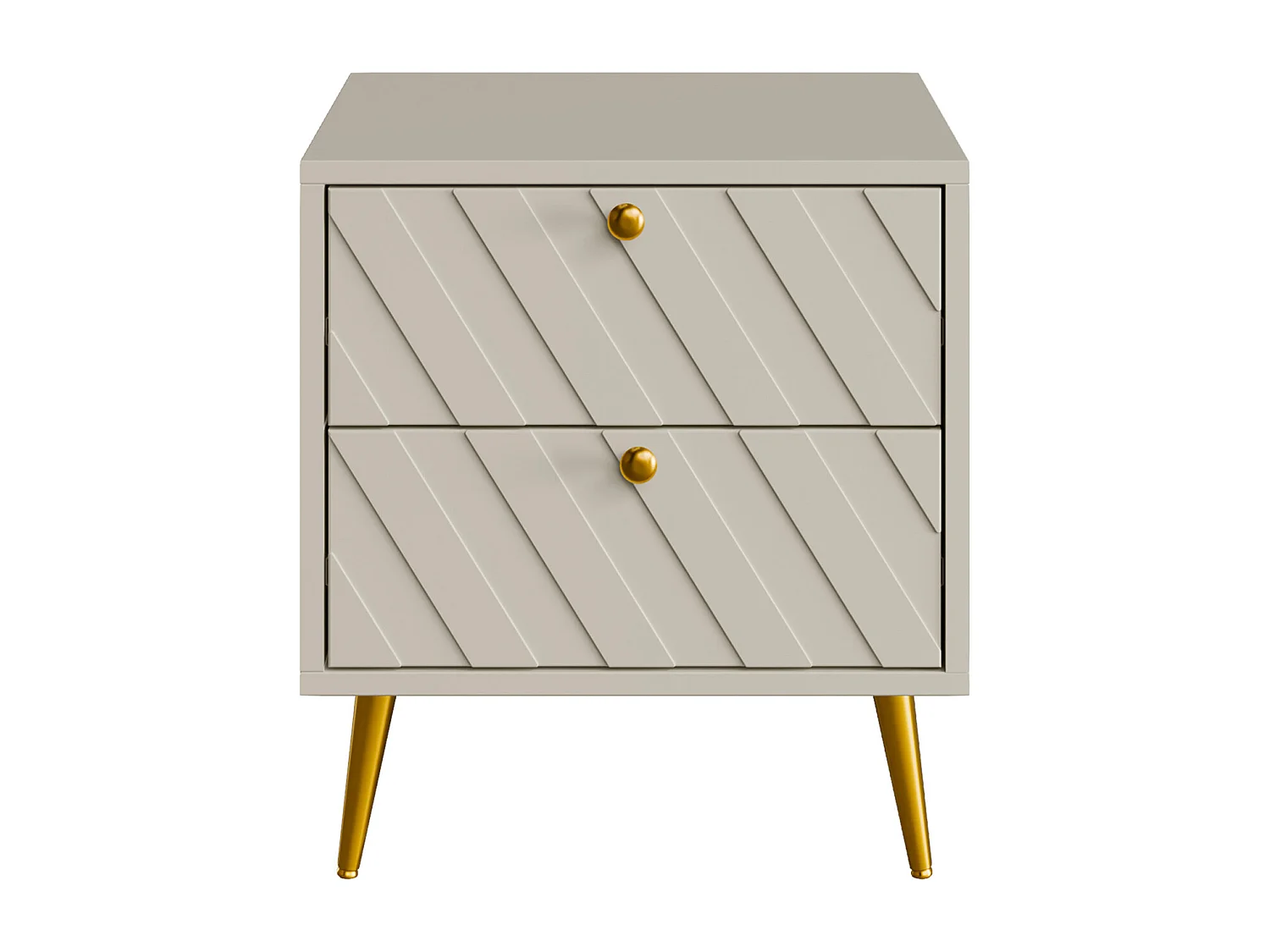 Table de chevet 2 tiroirs - Beige - TEODA de Pascal Morabito