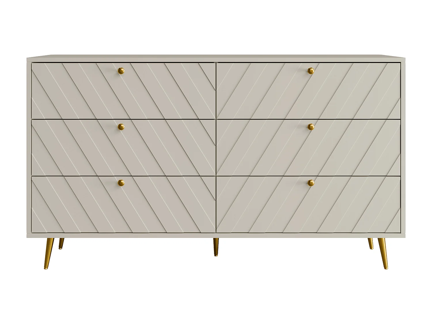 Commode 6 tiroirs - Beige - TEODA de Pascal Morabito