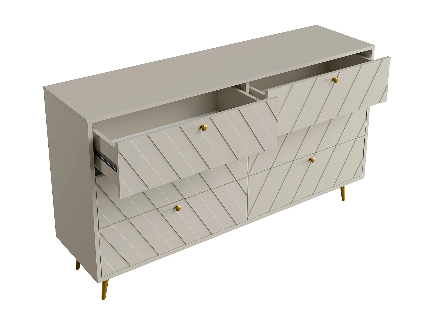 Commode 6 tiroirs - Beige - TEODA de Pascal Morabito