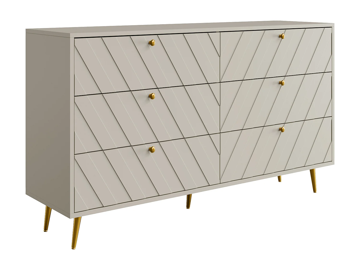 Commode 6 tiroirs - Beige - TEODA de Pascal Morabito