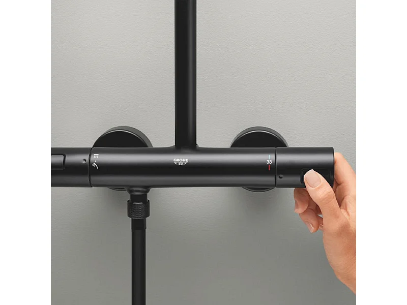 Colonne de douche thermostatique GROHE Vitalio Start 250 noire