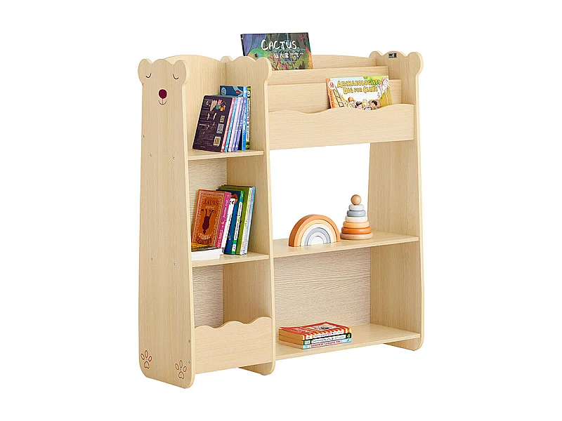 SoBuy KMB101-N Étagère de Rangement pour Enfants, Meuble Enfant Rangement pour Livres et Jouets, Bibliothèque Organisateur