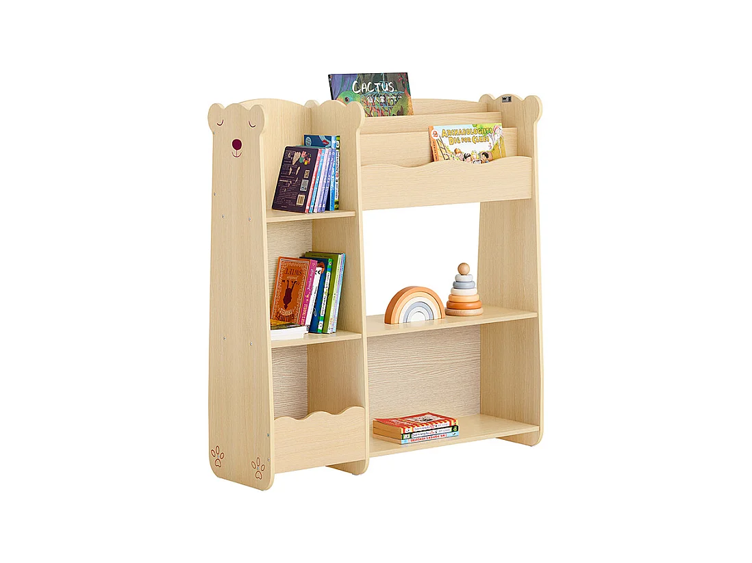 SoBuy KMB101-N Étagère de Rangement pour Enfants, Meuble Enfant Rangement pour Livres et Jouets, Bibliothèque Organisateur
