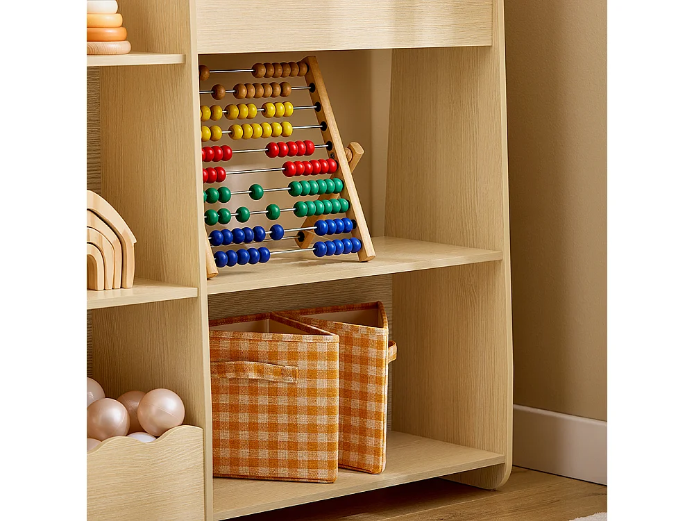 SoBuy KMB101-N Étagère de Rangement pour Enfants, Meuble Enfant Rangement pour Livres et Jouets, Bibliothèque Organisateur