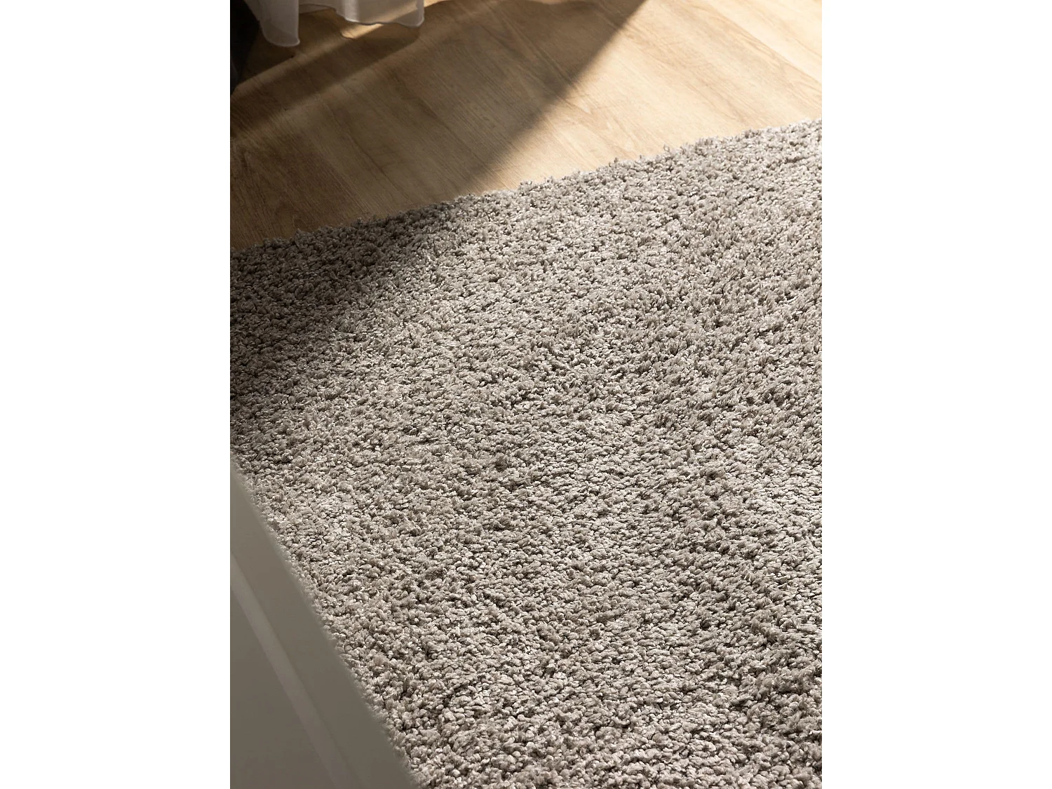 Tapis à poils longs Soho Gris clair 160x160 cm