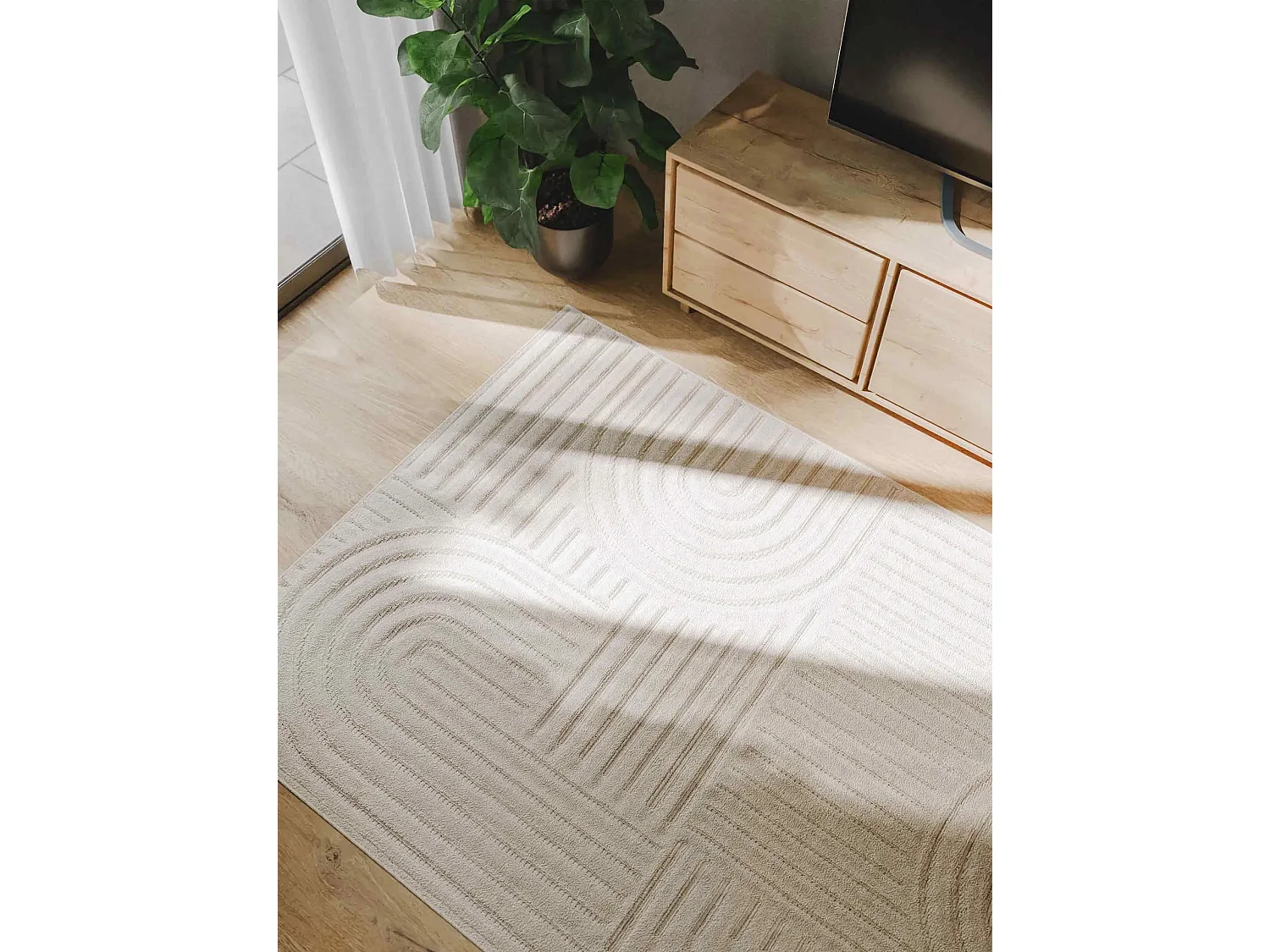 Tapis Leo Crème 140x200 cm