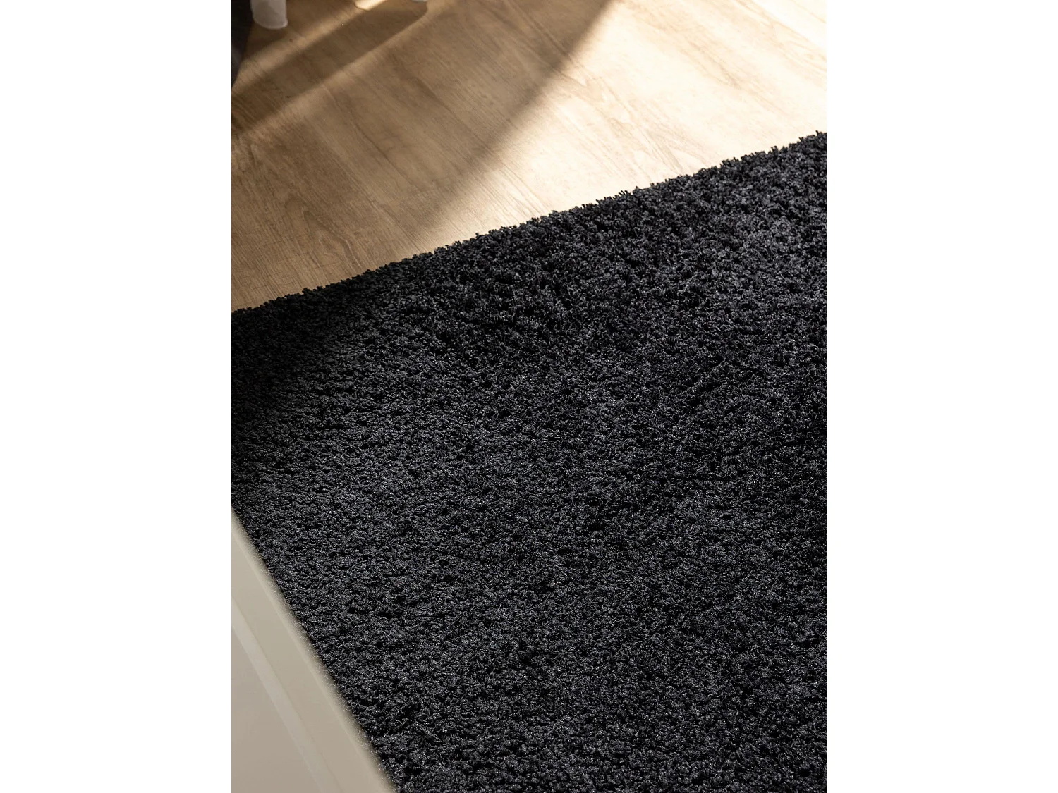 Tapis à poils longs Soho Noir 160x160 cm