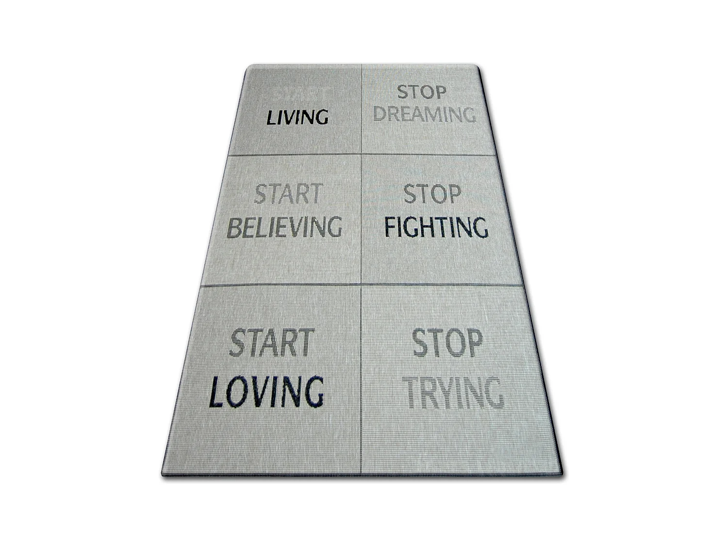 TAPIS EN CORDE SIZAL FLOORLUX 20275 YOLO argentin / noir 140x200 cm