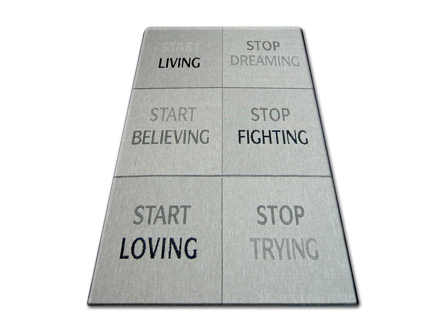 Alfombra de cuerda sisal FLOORLUX 20275 YOLO plateado/negro 140x200 cm