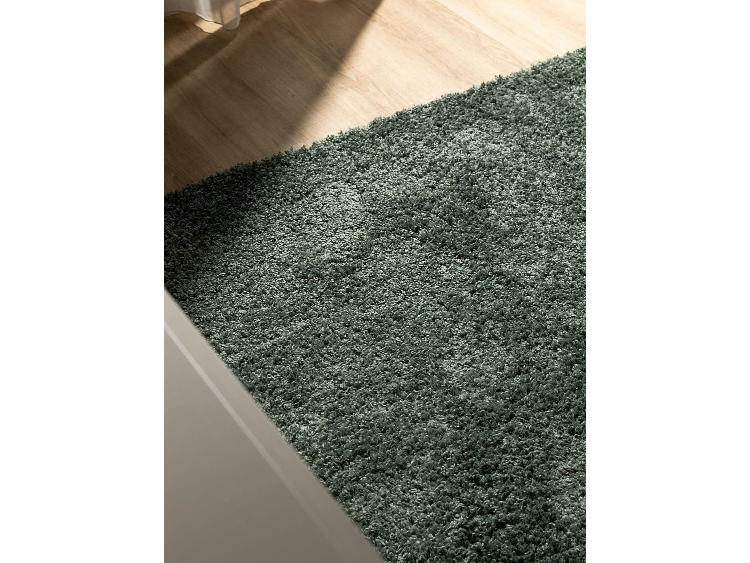Tapis à poils longs Soho Vert clair 160x160 cm