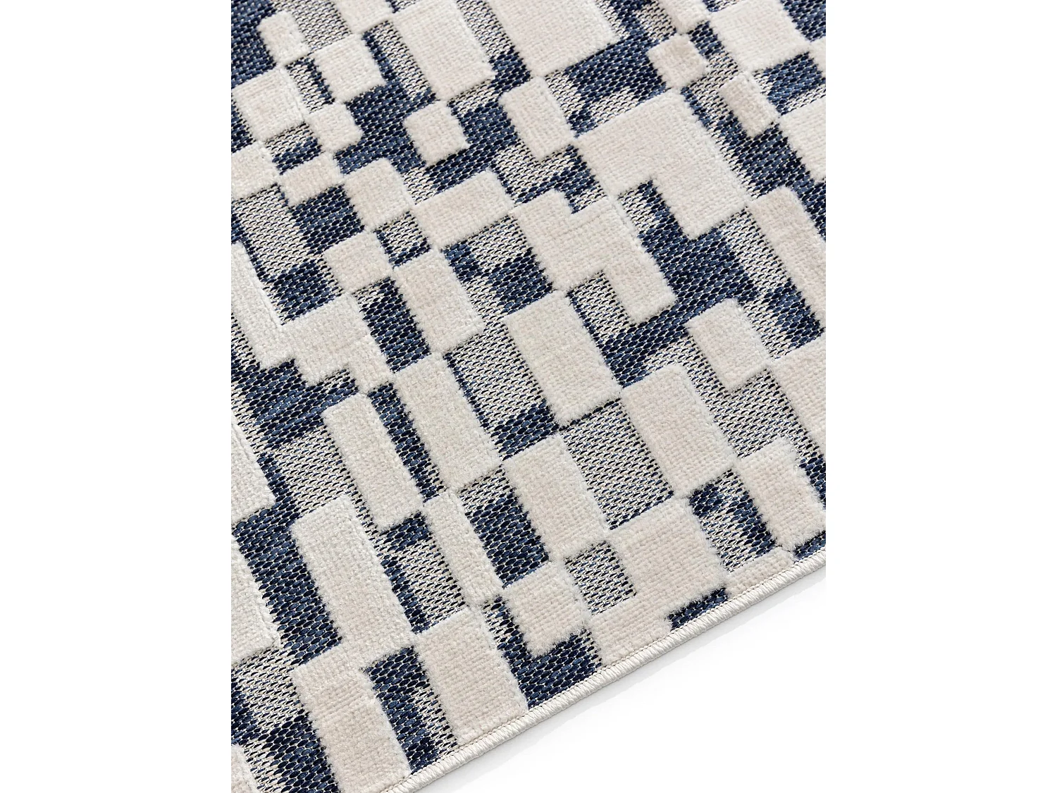 Tapis d'extérieur & intérieur Kaleo Bleu/Blanc 200x300 cm