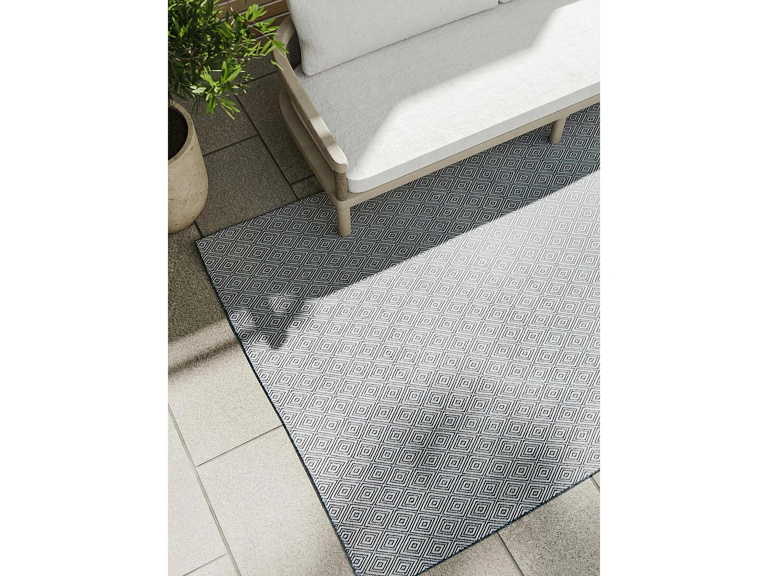 Tapis d'extérieur & intérieur Lou Bleu 120x170 cm