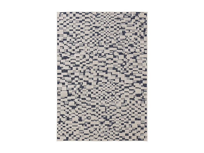 Tapis d'extérieur & intérieur Kaleo Bleu/Blanc 80x150 cm