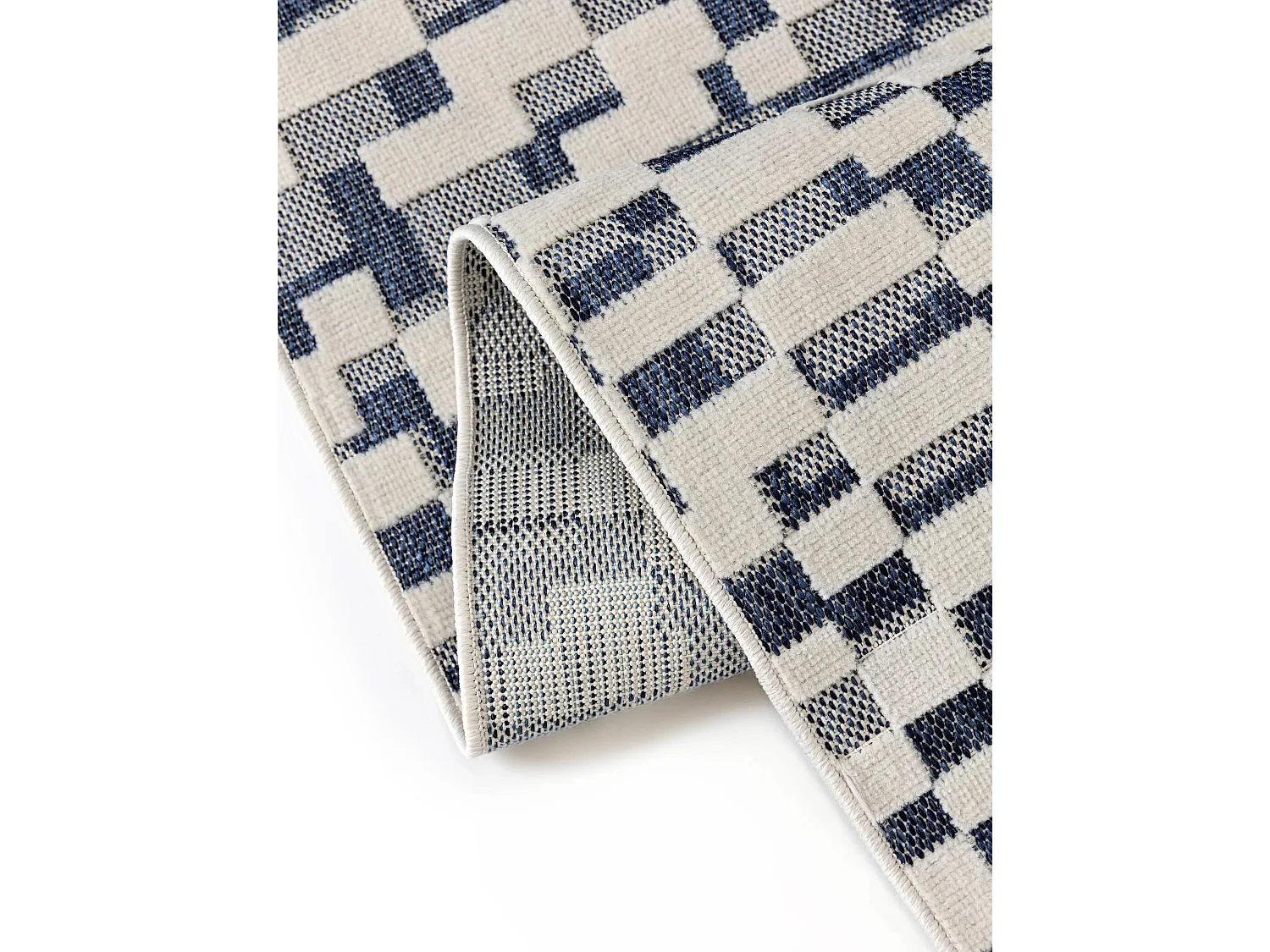 Tapis d'extérieur & intérieur Kaleo Bleu/Blanc 240x350 cm