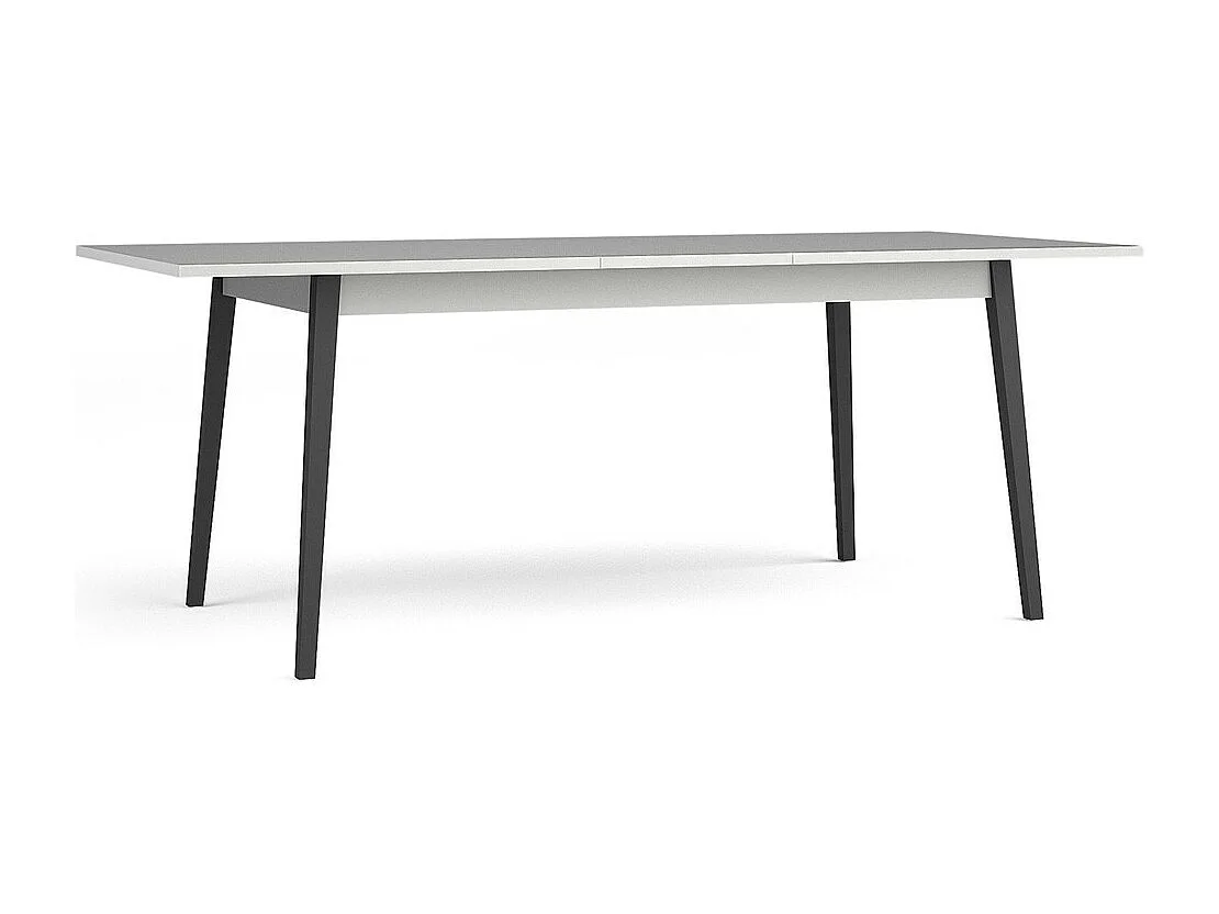 Table Extensible 8 Personnes - Collection ISIS plateau gris / pieds noir