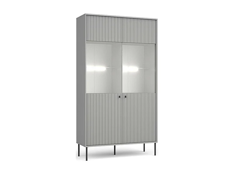 Vitrine 2 Portes - Collection ISIS coloris gris