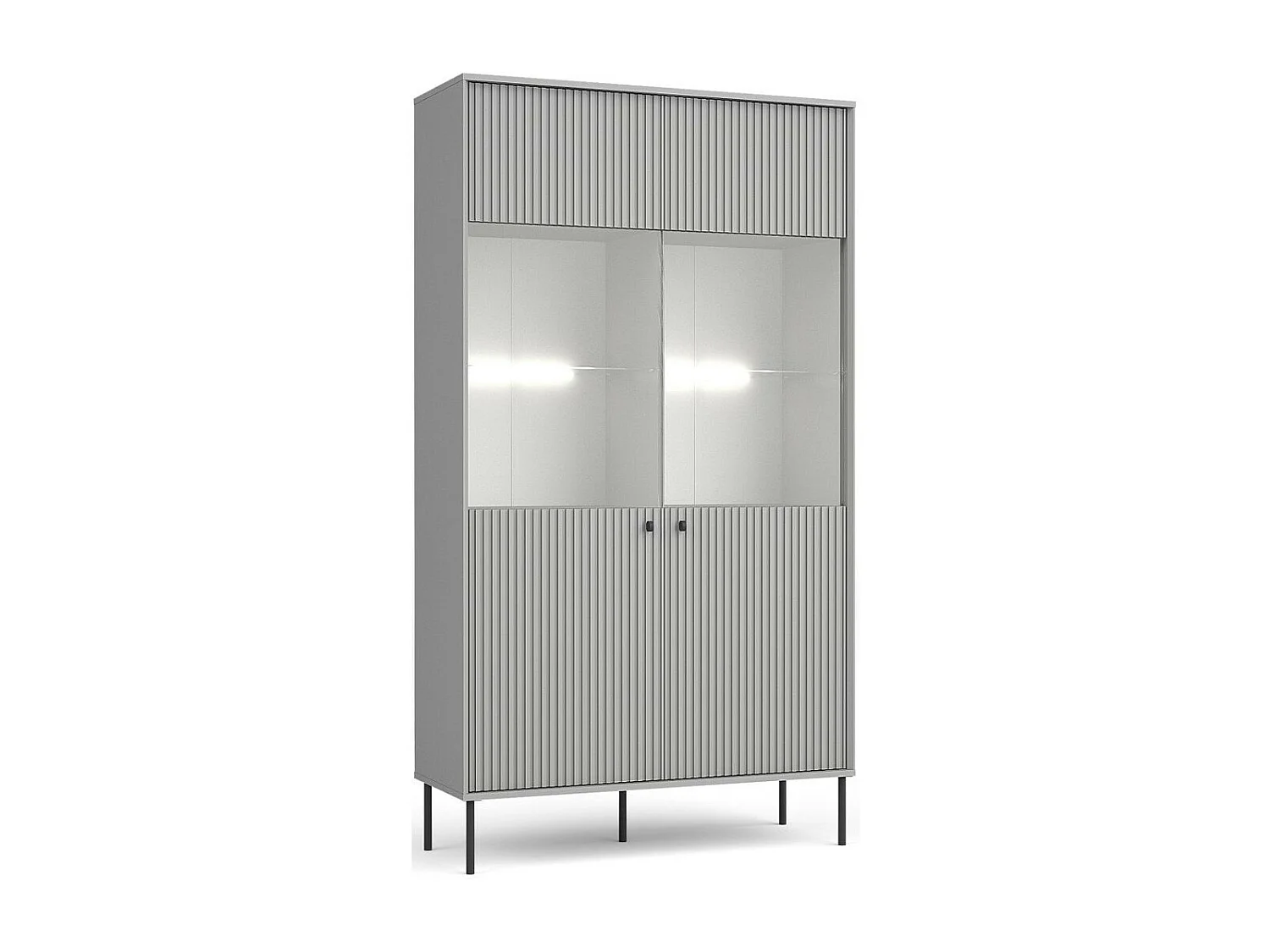 Vitrine 2 Portes - Collection ISIS coloris gris