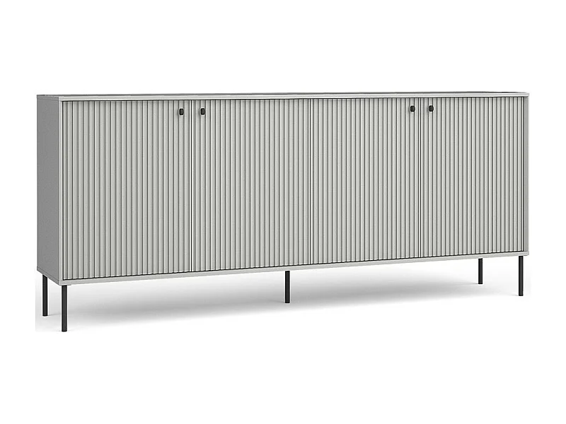 Buffet ISIS 4 portes – Coloris gris – Style moderne – 207 cm