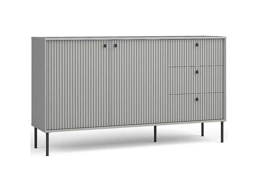 Klein Buffet met 2 Deuren 3 Laden - Eetkamer / Woonkamer - Collectie ISIS - Kleur grijs