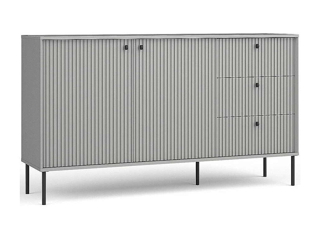 Klein Buffet met 2 Deuren 3 Laden - Eetkamer / Woonkamer - Collectie ISIS - Kleur grijs