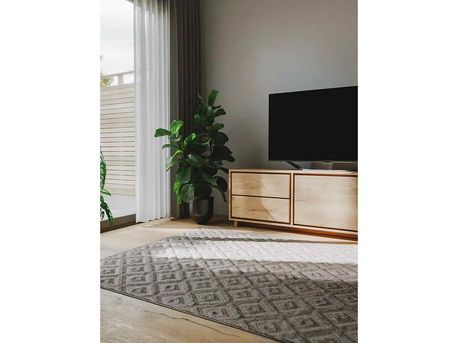 Tapis Leo Gris clair 140x200 cm