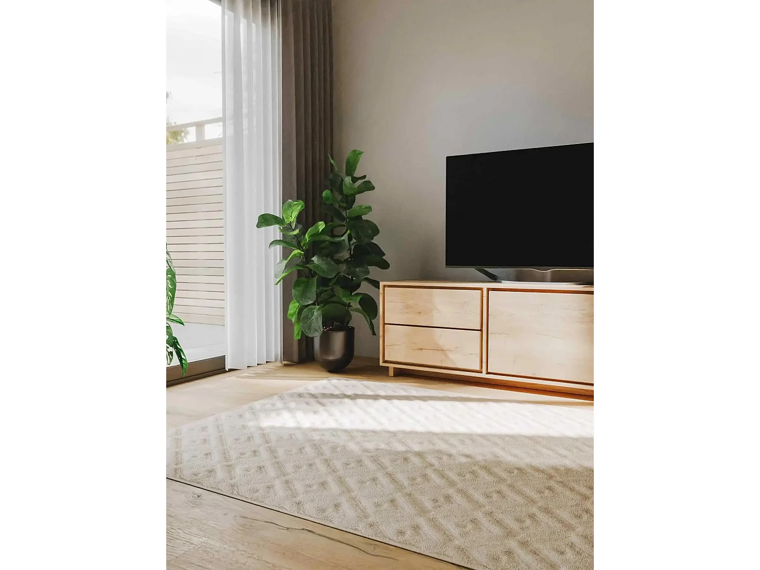 Tapis Leo Crème 160x230 cm