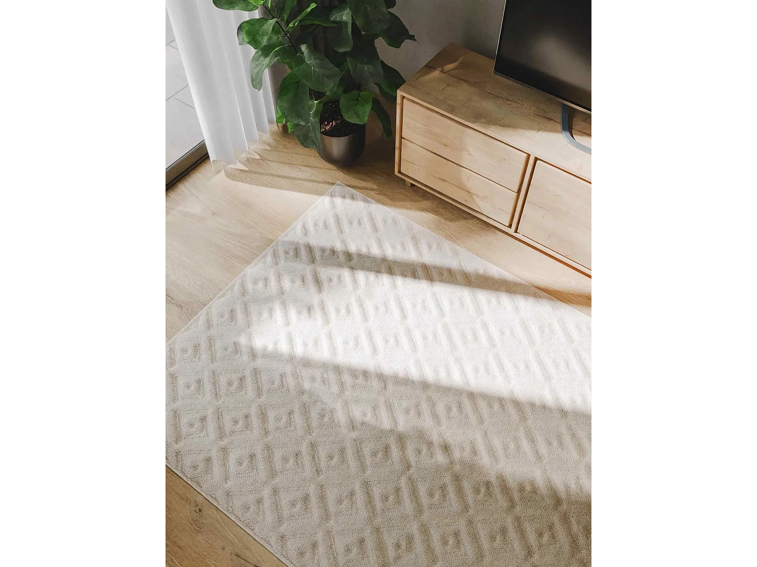 Tapis Leo Crème 240x340 cm