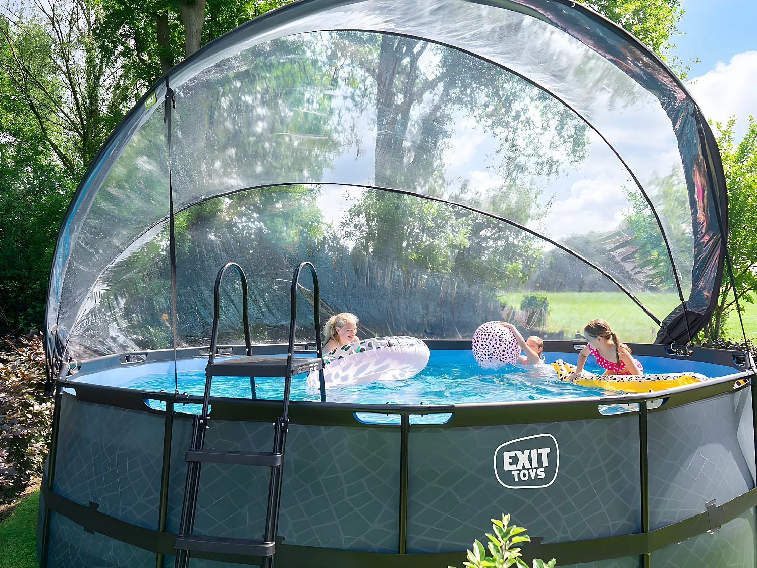 Dôme pour piscine tubulaire ronde de Ø 4,75 à 4,95 m - Exit Toys