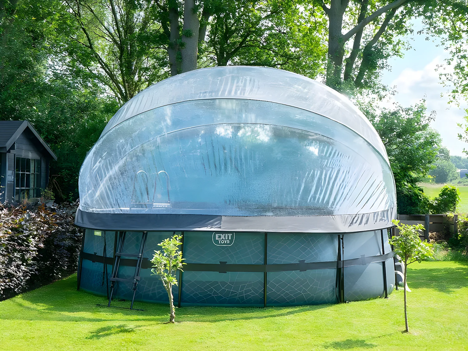 Dôme pour piscine tubulaire ronde de Ø 4,75 à 4,95 m - Exit Toys