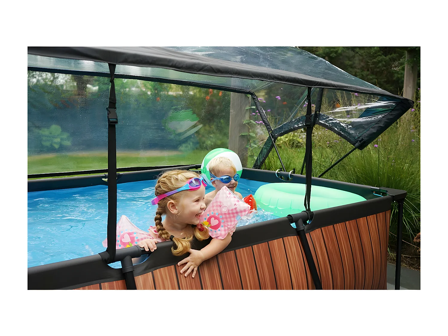 Dôme pour piscine tubulaire rectangulaire 2,20 x 1,50 m - Exit Toys