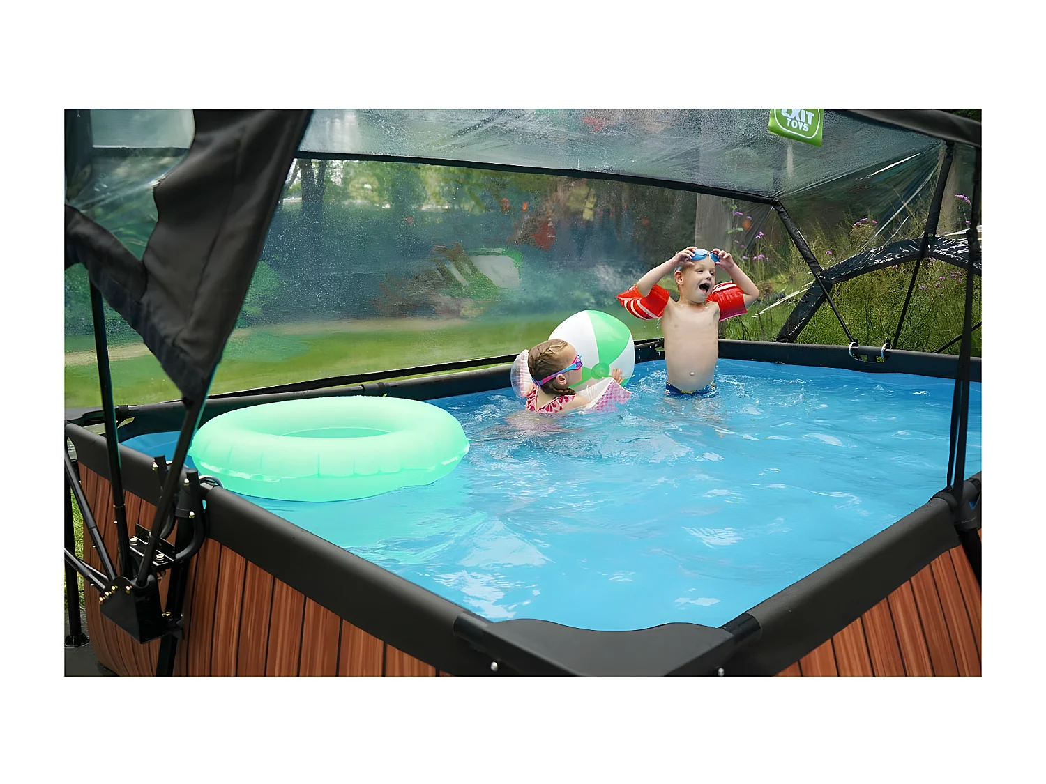 Dôme pour piscine tubulaire rectangulaire 3,00 x 2,00 m - Exit Toys