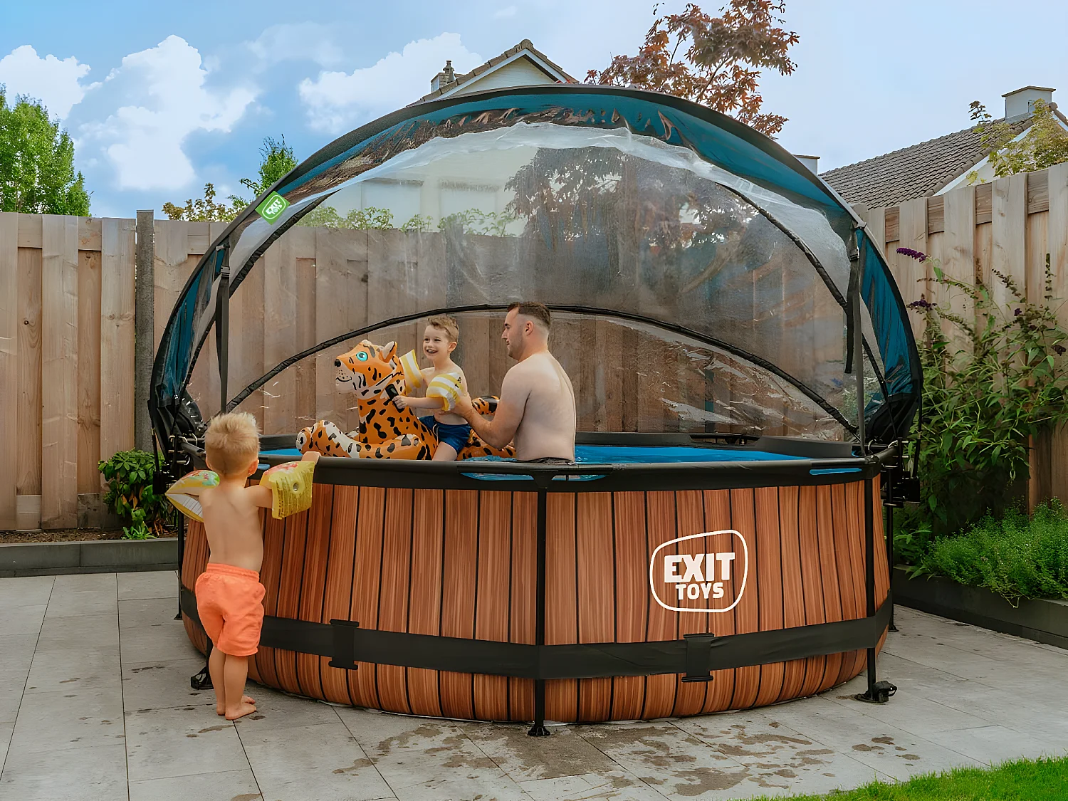 Dôme pour piscine tubulaire ronde de Ø 3,00 à 3,10 m - Exit Toys