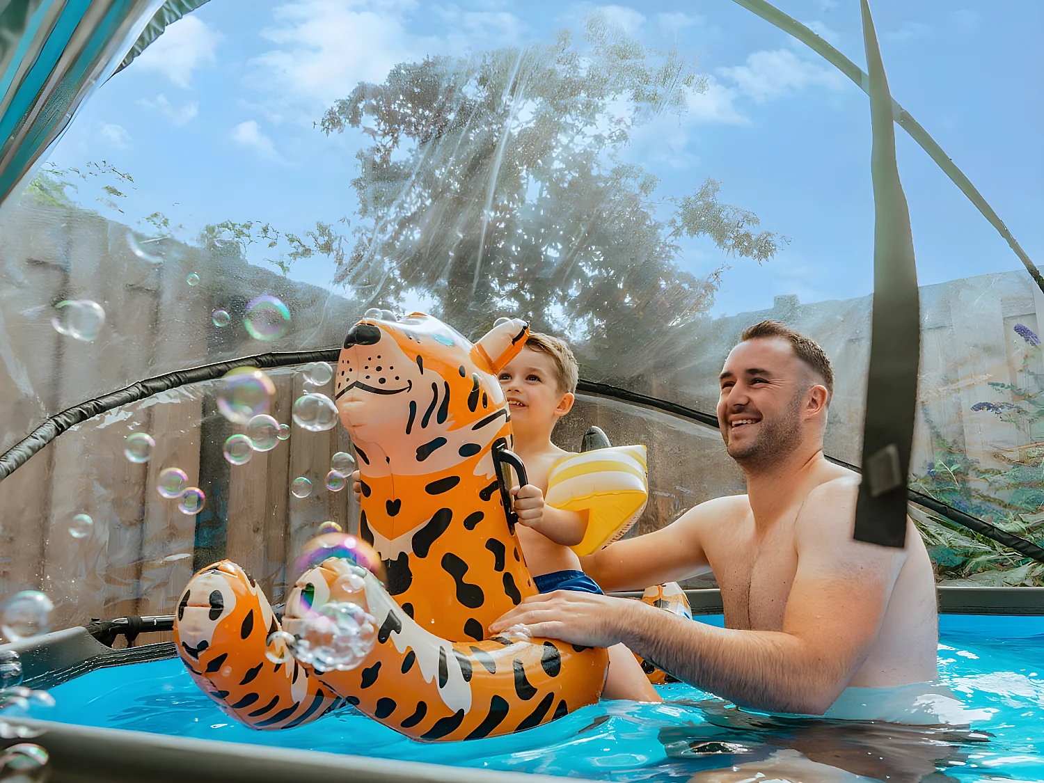 Dôme pour piscine tubulaire ronde de Ø 3,00 à 3,10 m - Exit Toys