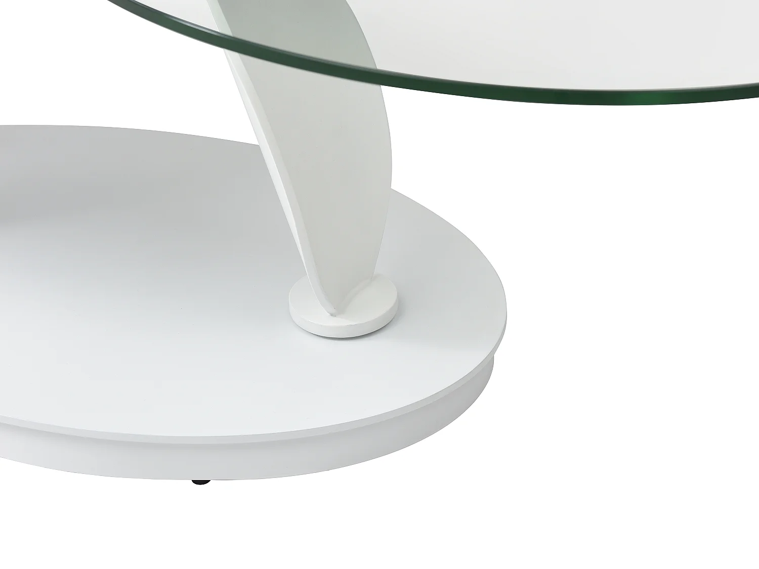 Couchtisch mit drehbaren Tischplatten - Keramik, Sicherheitsglas & Metall - Marmor-Optik Weiß - MANEYA von Maison Céphy