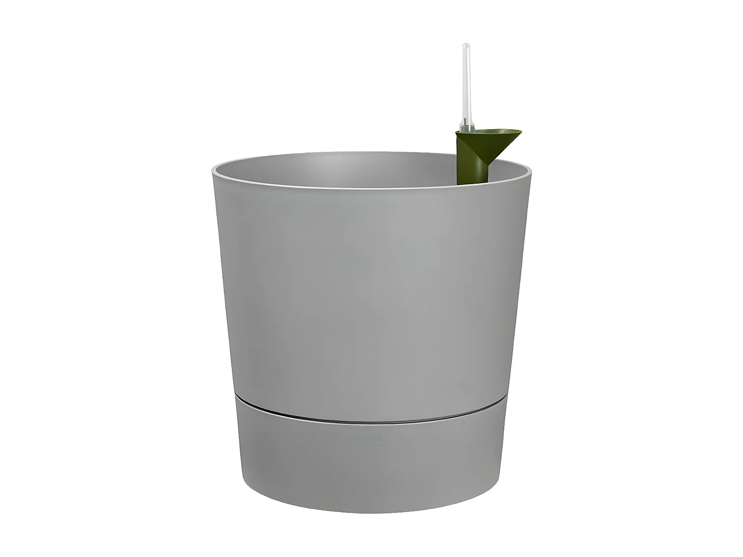 Pot de fleurs rond extérieur/intérieur Ø 43 cm Elho Aqua Care Greensense gris ciment