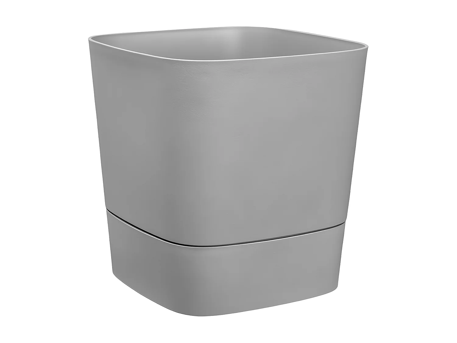 Pot de fleurs carré extérieur/intérieur 30 x 30 cm Elho Aqua Care Greensense gris ciment