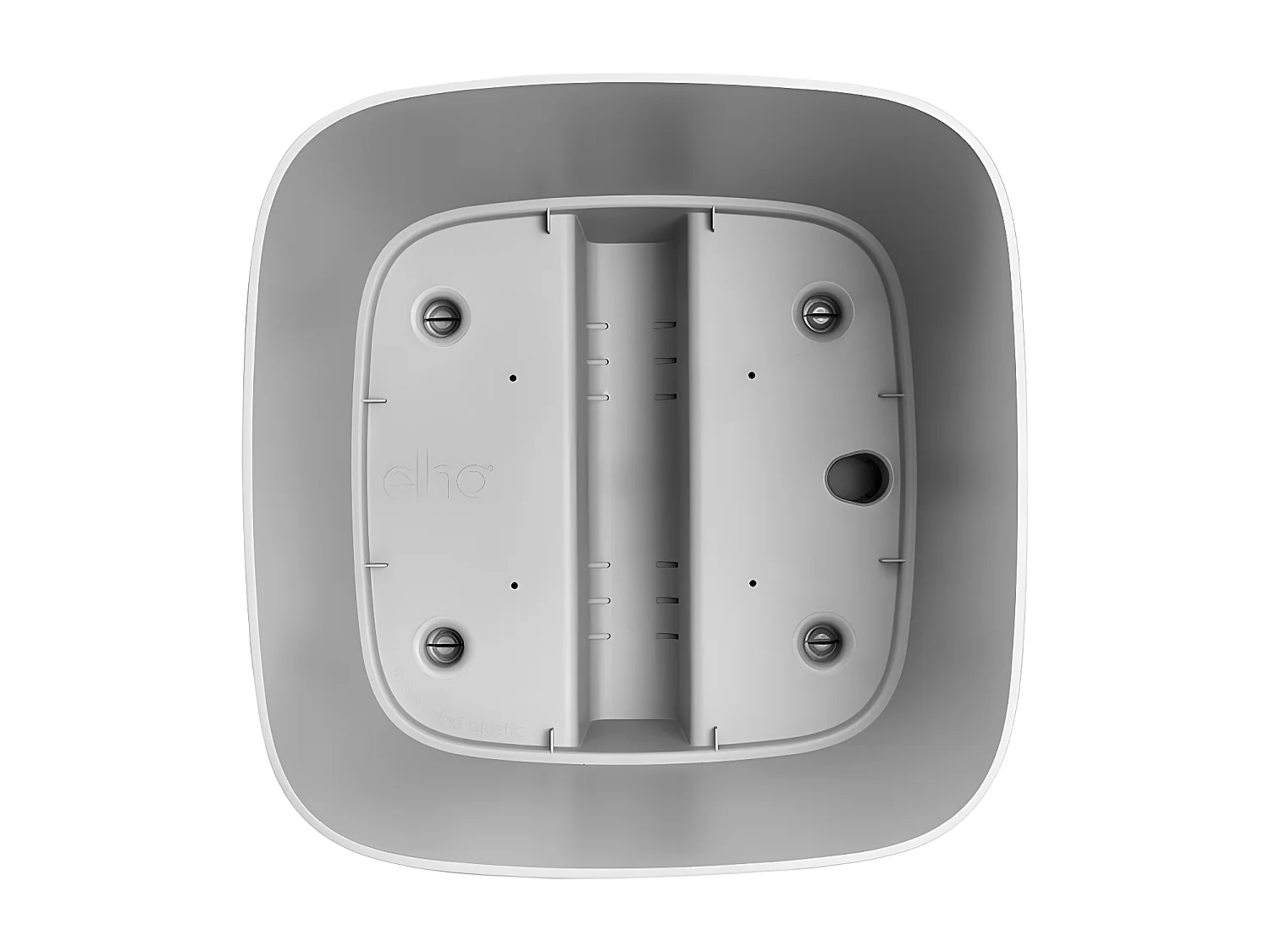 Pot de fleurs carré extérieur/intérieur 30 x 30 cm Elho Aqua Care Greensense gris ciment