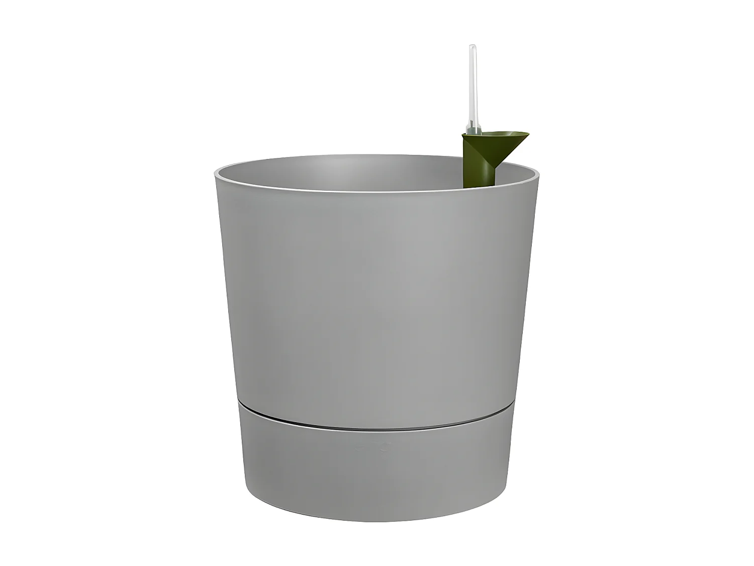 Pot de fleurs rond extérieur/intérieur Ø 30 cm Elho Aqua Care Greensense gris ciment