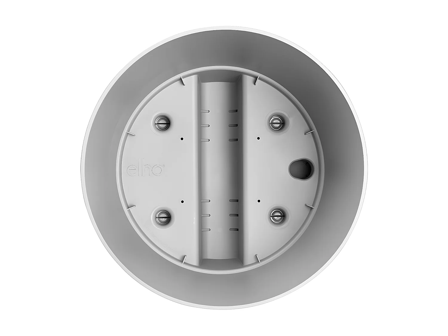 Pot de fleurs rond extérieur/intérieur Ø 30 cm Elho Aqua Care Greensense gris ciment