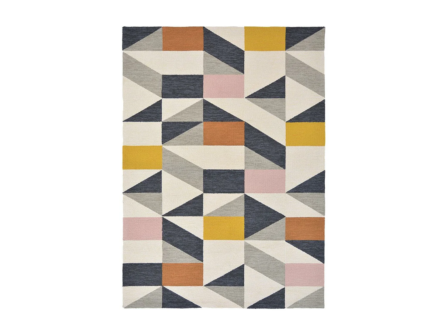 Tapis extérieur 200x280 tissé kilim orange et rose NUEVO