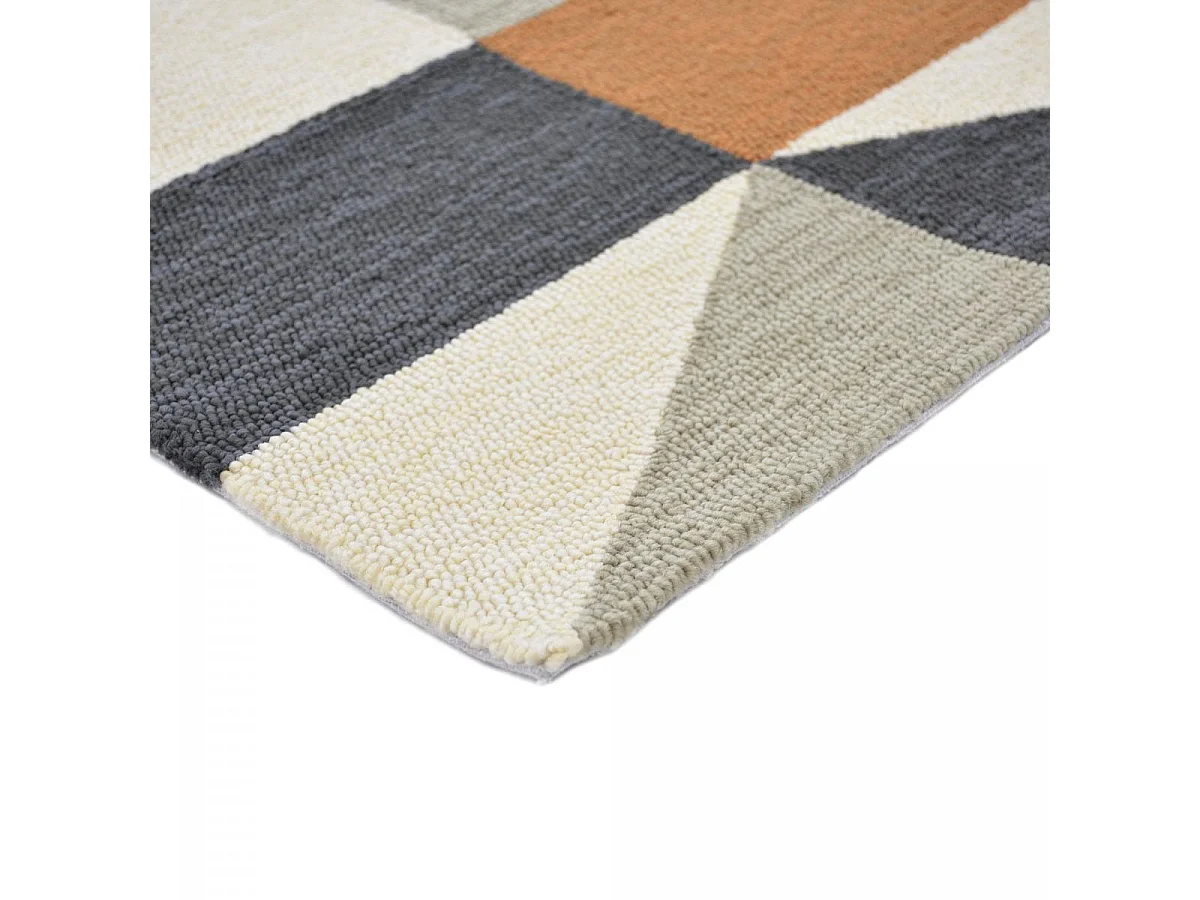 Tapis extérieur 200x280 tissé kilim orange et rose NUEVO