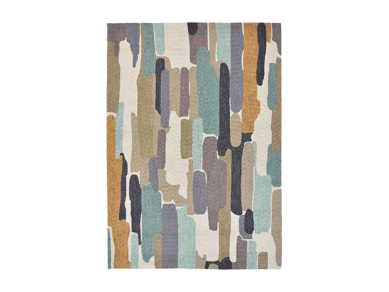 Tappeto da esterno 250x350 tessuto kilim blu e beige TRATTINO